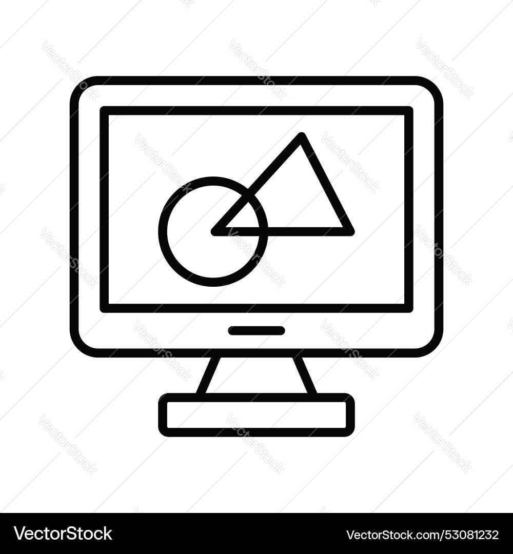 Design inside monitor showing concept icon Vector Image