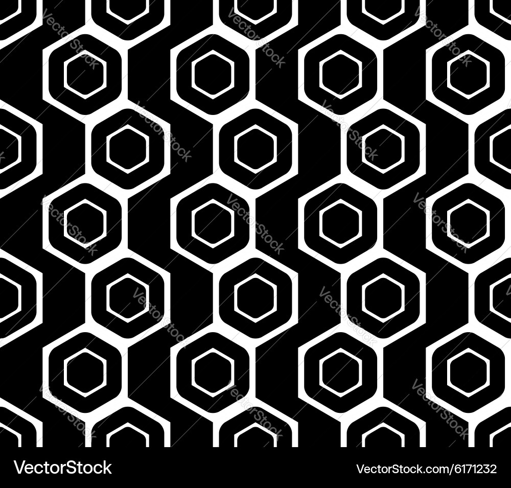 Design seamless monochrome hexagon pattern vector image