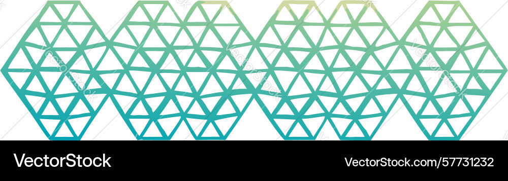 Geometric gradient hexagons pattern tech modern vector image