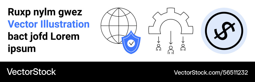 Global security system with user flow process Global security system with user flow process vector image
