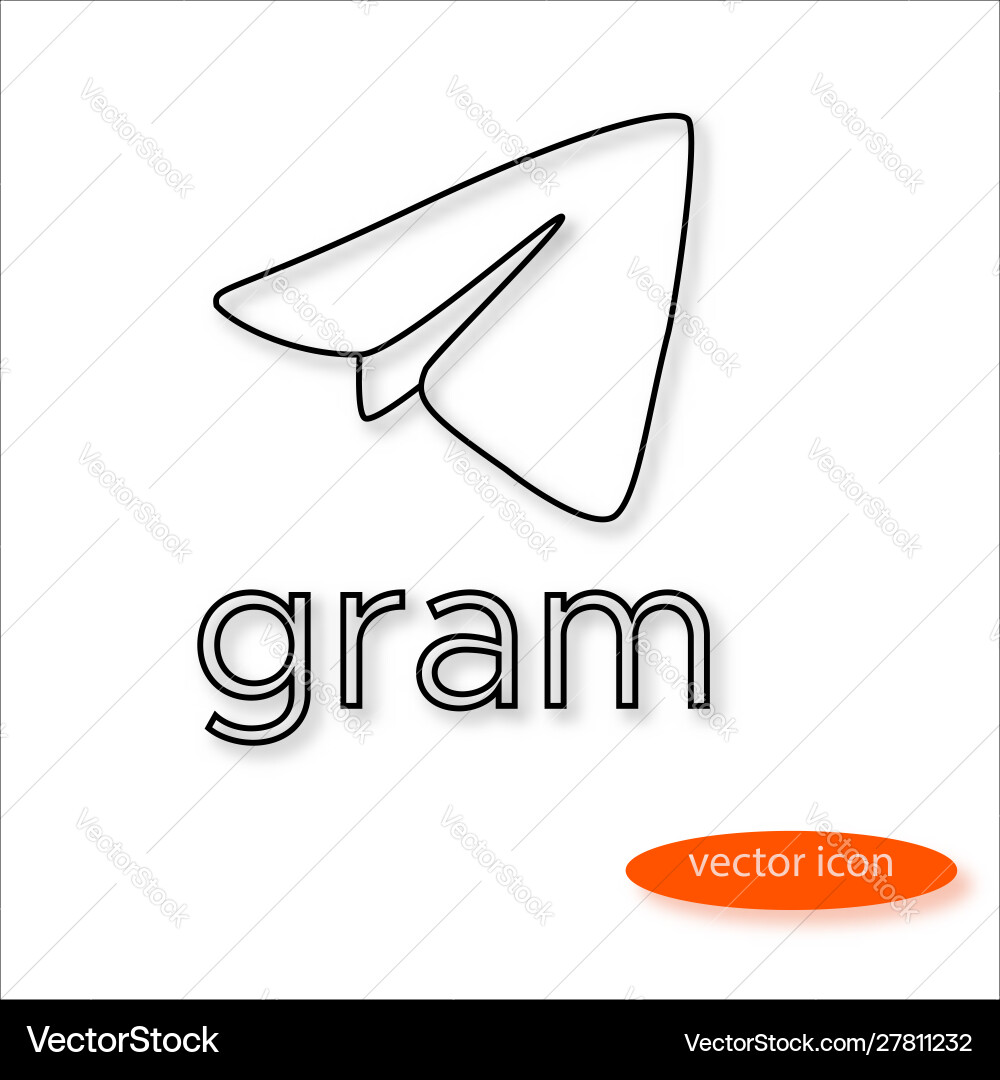 Gram cryptocurrency symbol in thin line casting – Royalty-Free Vector |  VectorStock