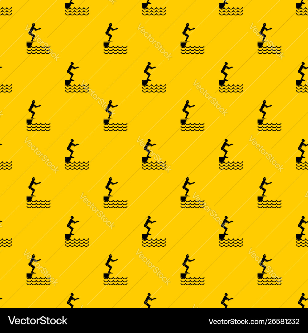 Man standing on springboard pattern Man standing on springboard pattern vector image