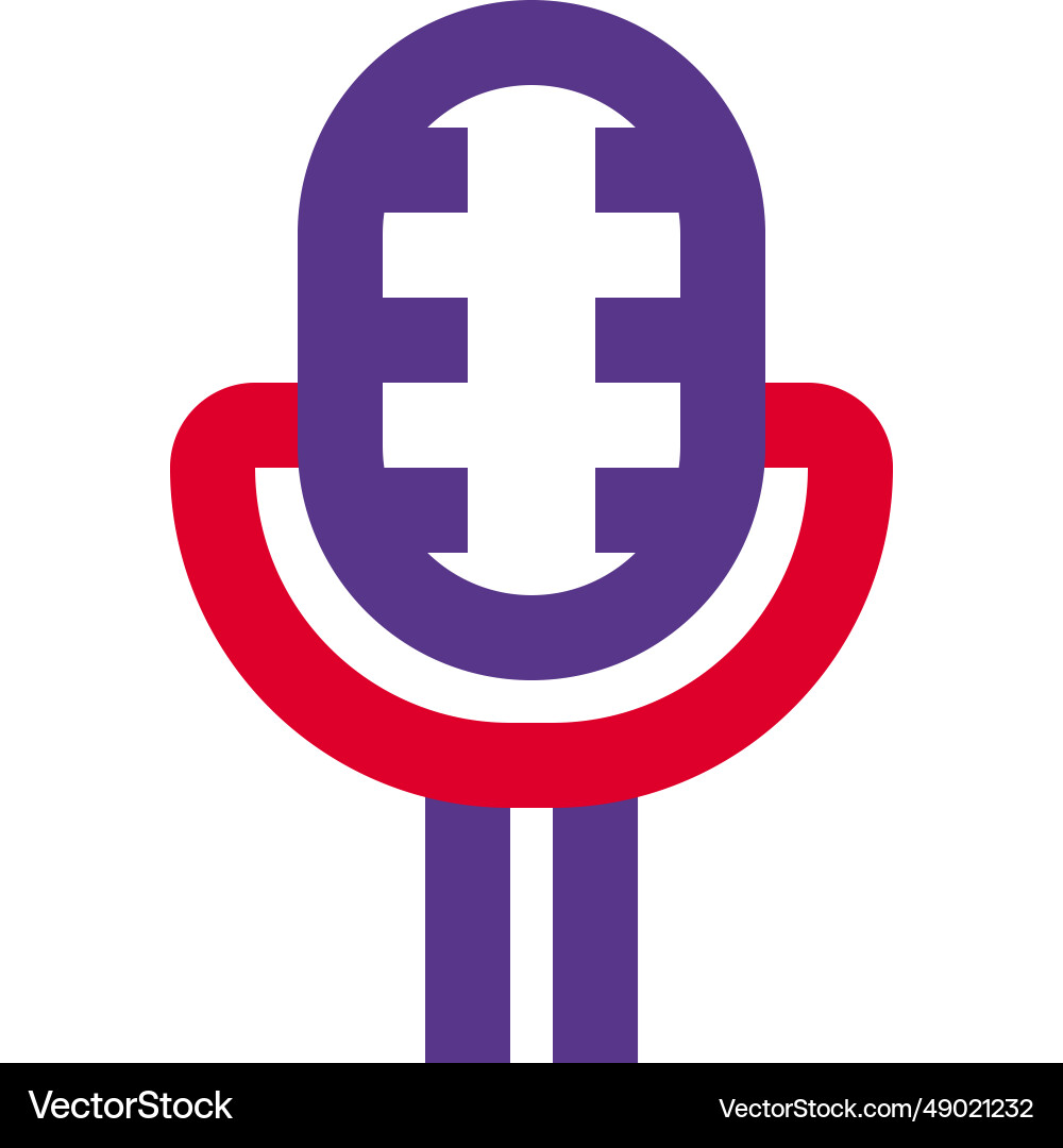 Microphone a sound-capturing device used vector image