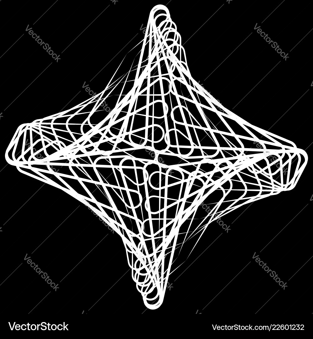 Monochrome spirograph element with intersecting Monochrome spirograph element with intersecting vector image
