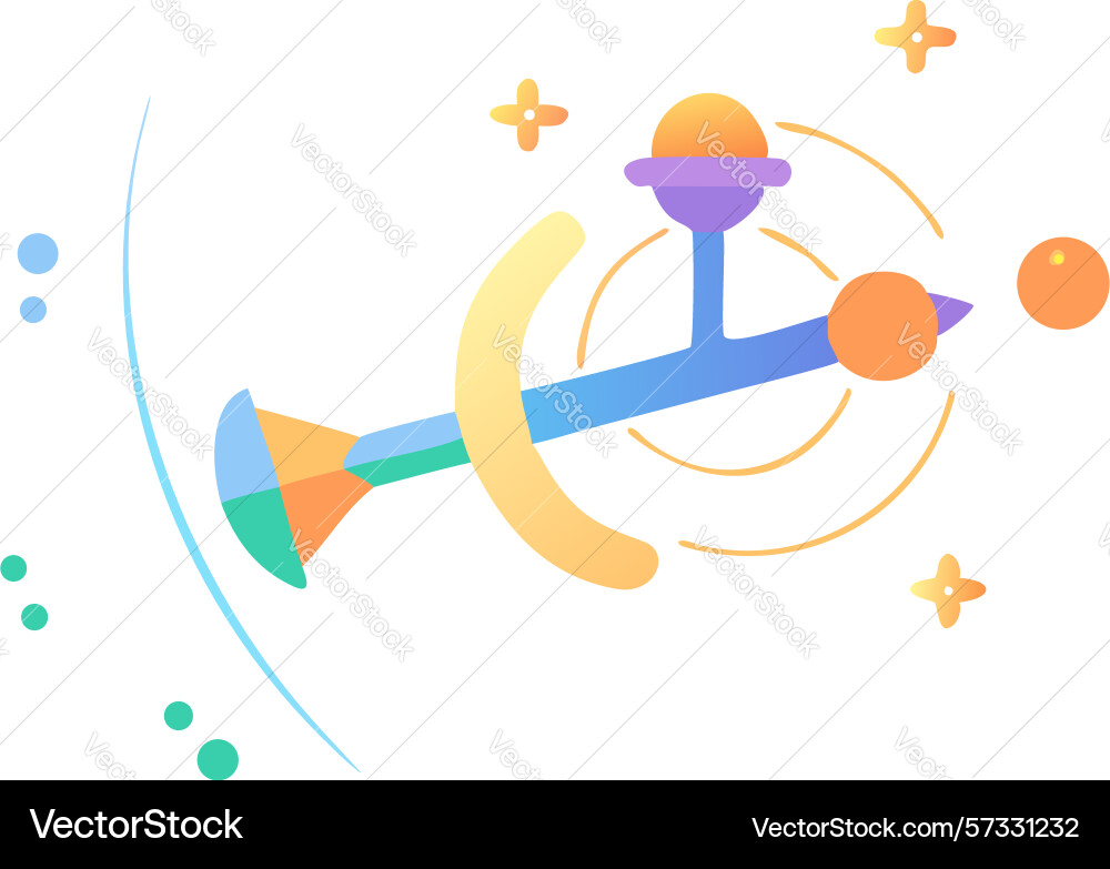 Quantum computing network connection design vector image