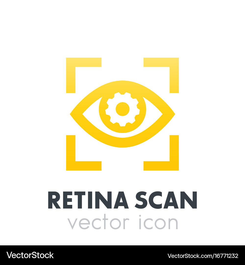 Retina Scan Biometric Icon Vector Image