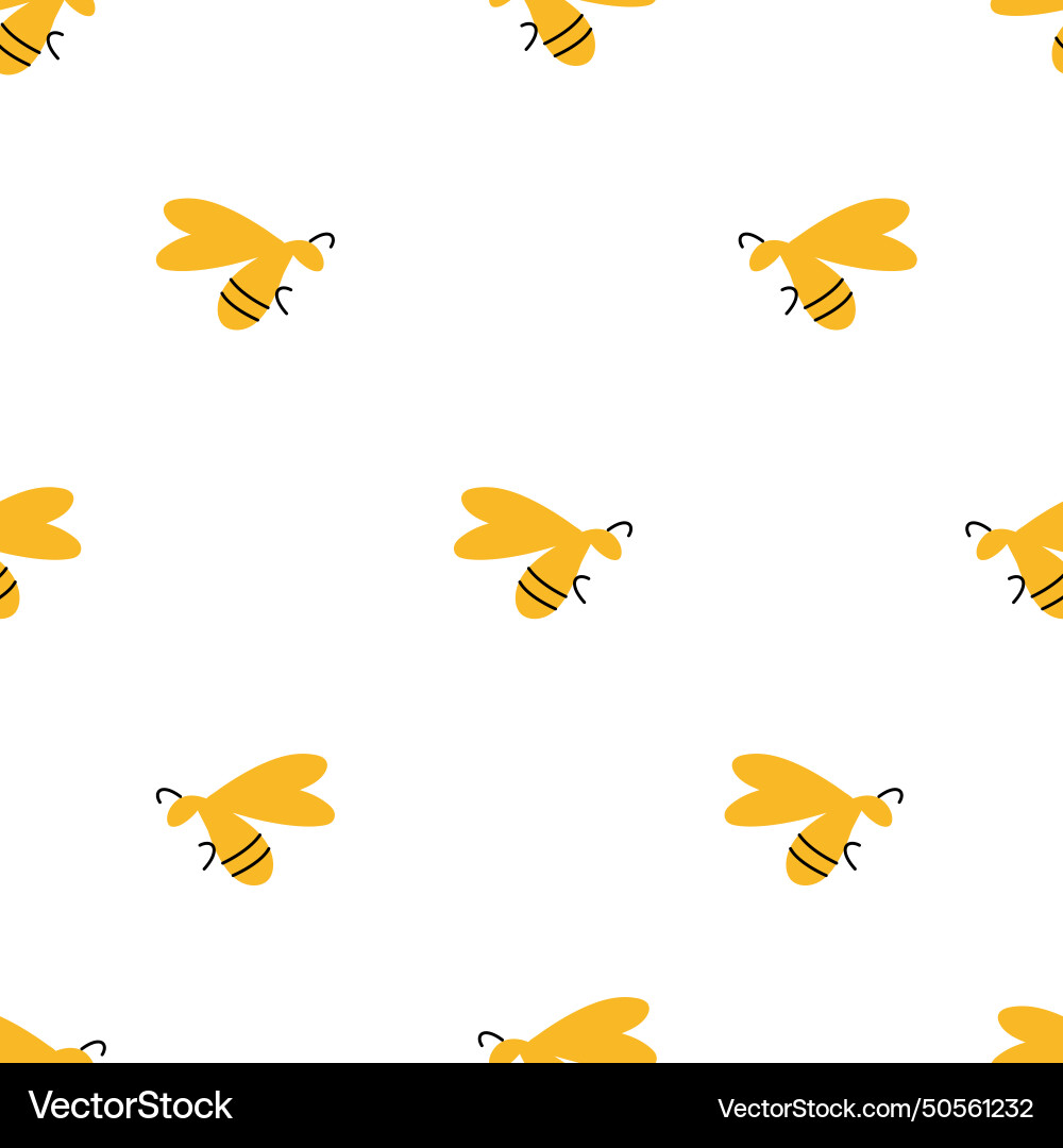 Seamless patterns with bees pattern for honey Seamless patterns with bees pattern for honey vector image