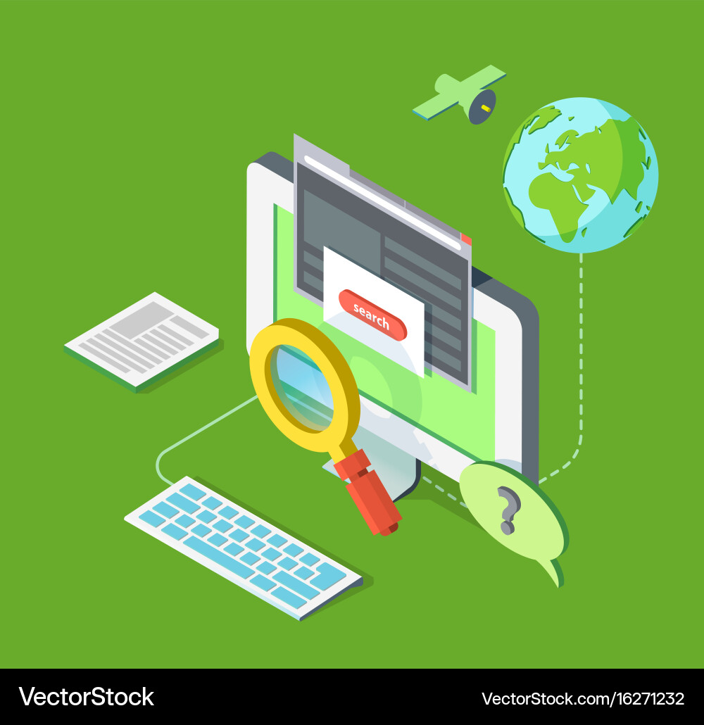 Searching on web vector image