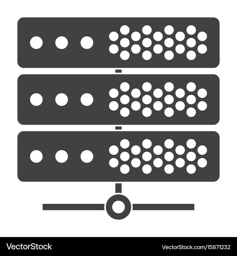 Server and Data Network Icon vector image