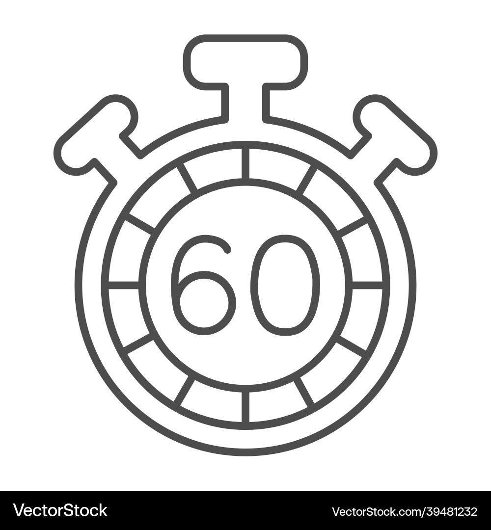 Stopwatch with buttons 60 seconds timer Stopwatch with buttons 60 seconds timer vector image