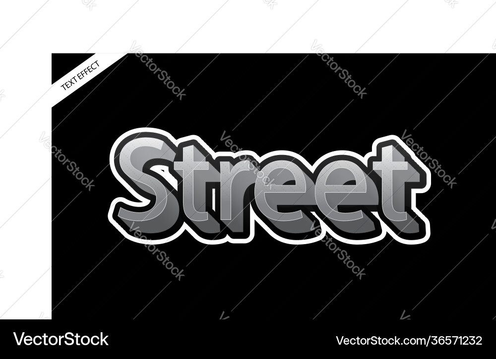 Street art script 3d modern text effect Street art script 3d modern text effect vector image