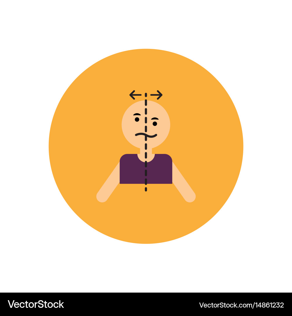 Stylish icon in color circle attack stroke face Vector Image