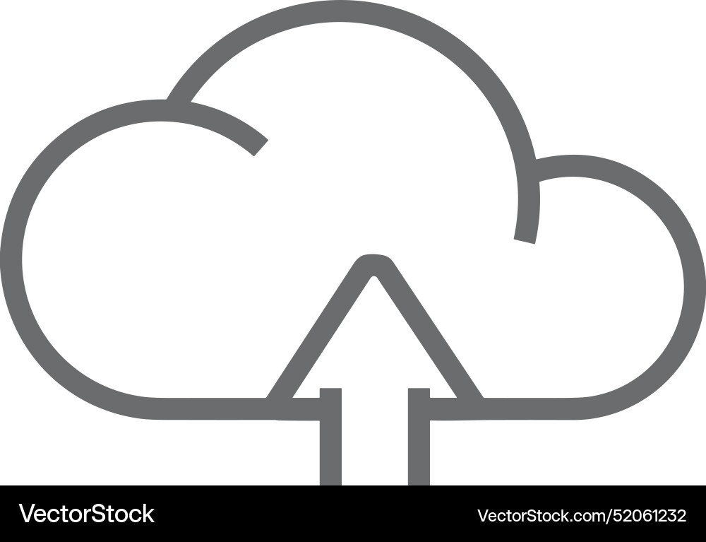 Upload outline icon symbol image Upload outline icon symbol image Vector Image