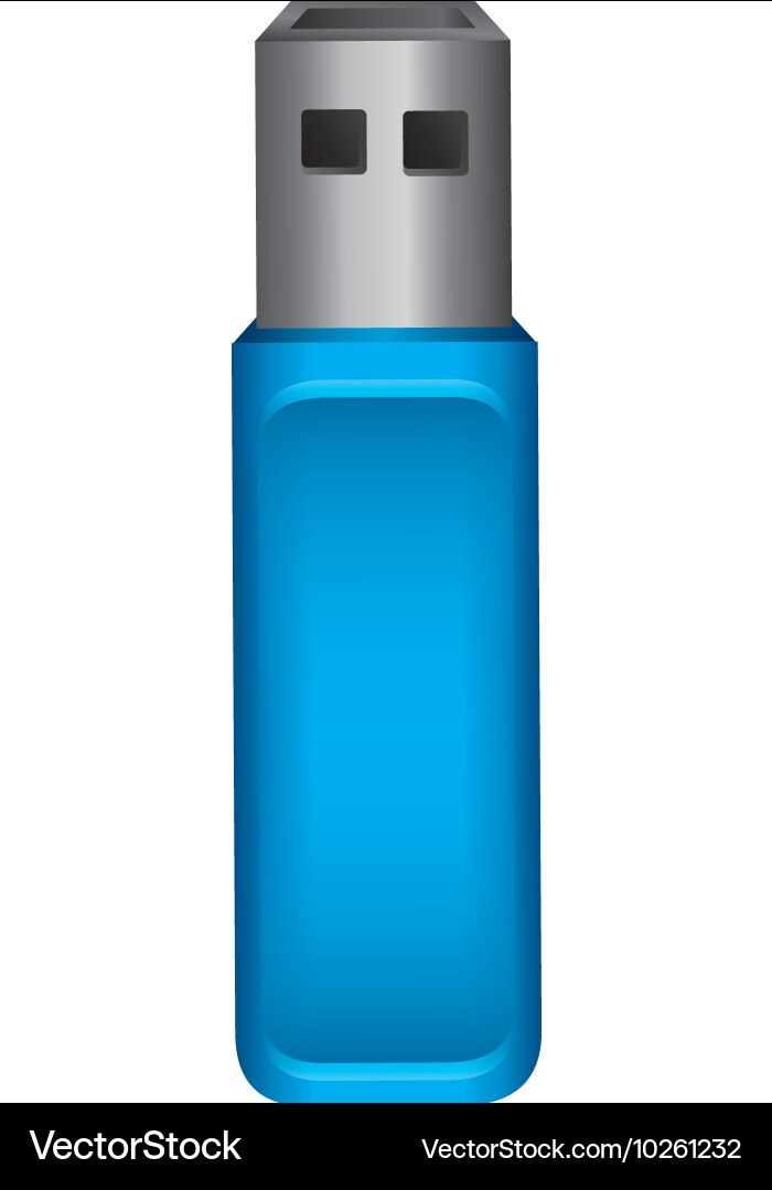 Usb disk device data vector image