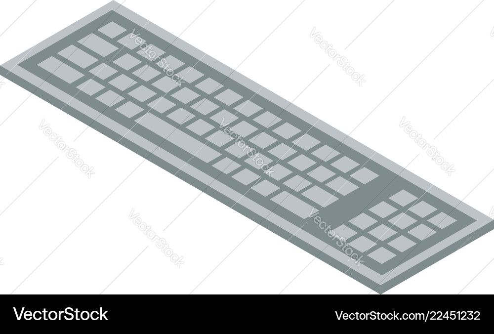 Wireless keyboard icon isometric style Wireless keyboard icon isometric style vector image