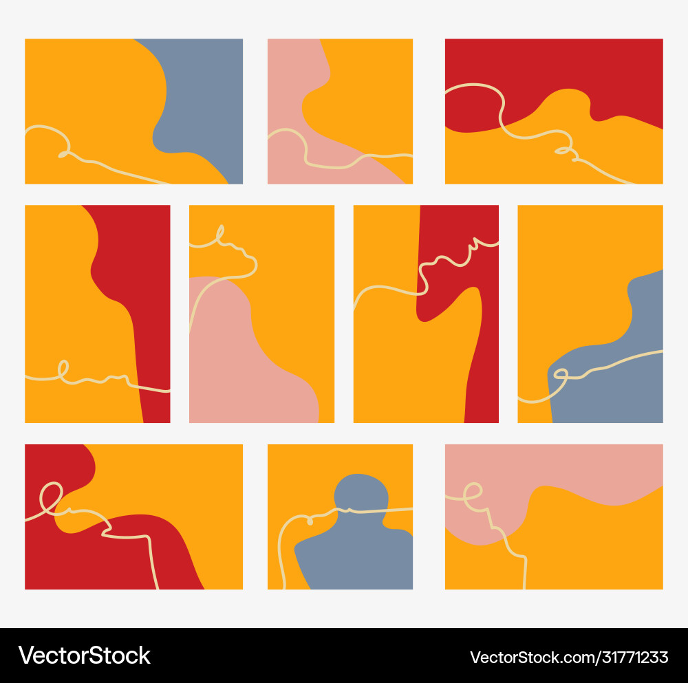A set rectangular horizontal vertical square vector image