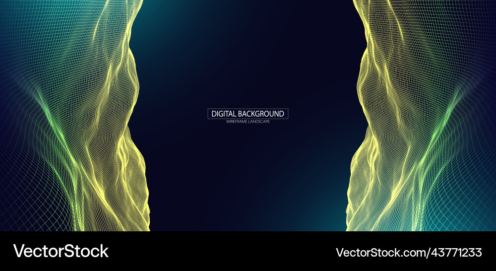 Abstract background with waves 3d surface Abstract background with waves 3d surface vector image