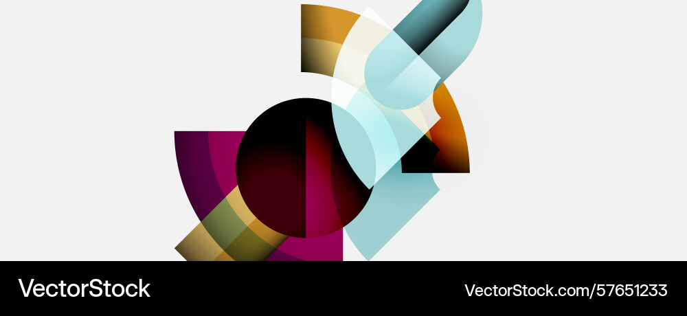 Abstract geometric shapes overlap creating Abstract geometric shapes overlap creating Vector Image