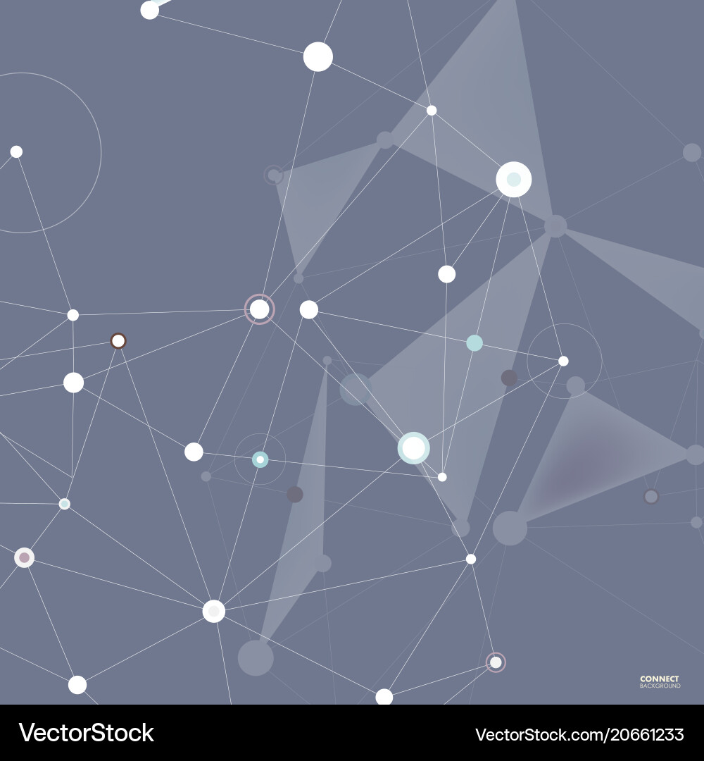 Abstract polygonal with connecting dots and lines Abstract polygonal with connecting dots and lines vector image