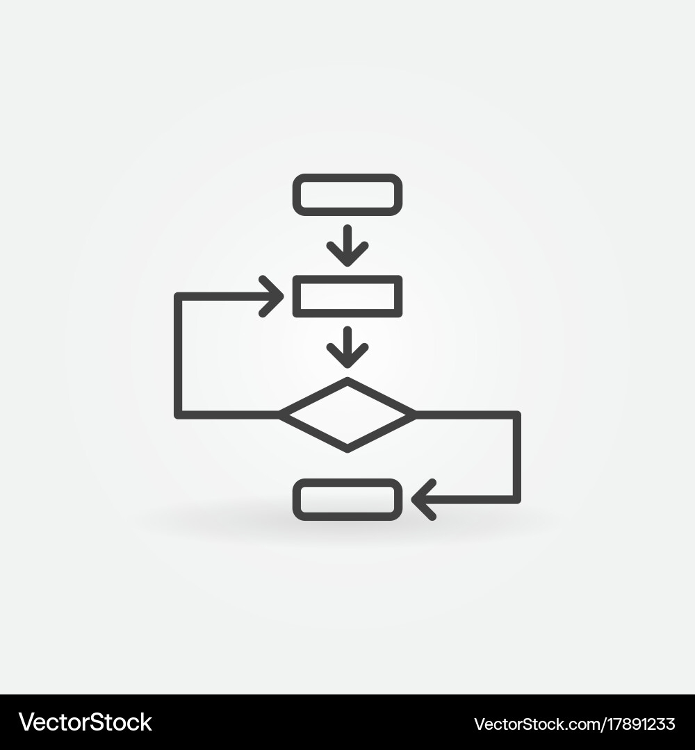 Algorithm Icon - Linear Style vektorbild