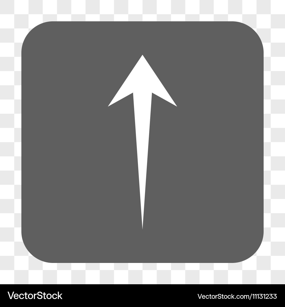 Arrow up rounded square button vector image