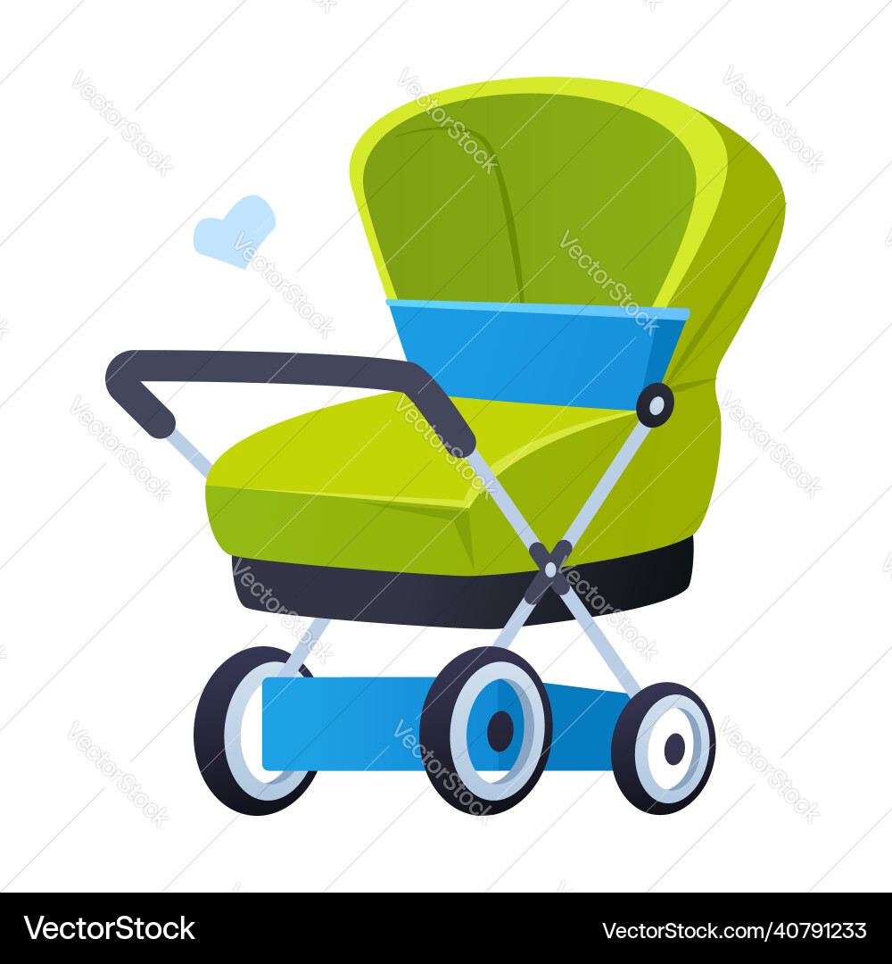 Babywagen - modernes flaches Design Einzel isoliert Babywagen - modernes flaches Design Einzel isoliert vektorbild