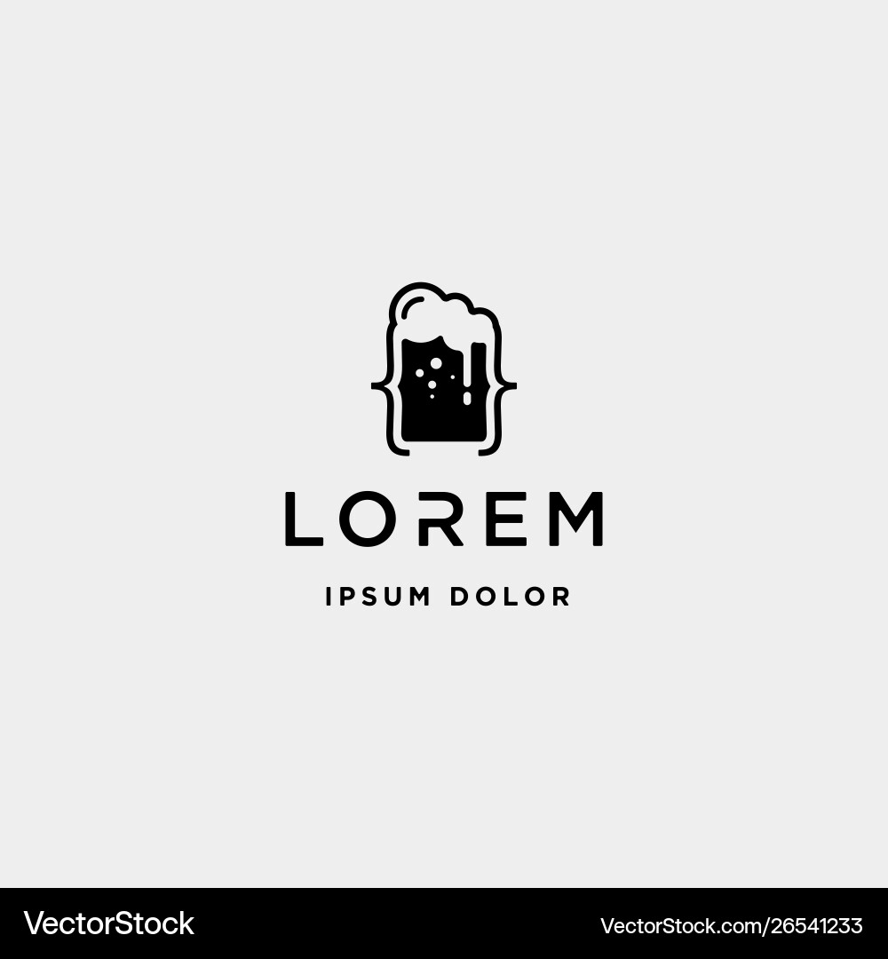 Biercode Logo Design Bar Codierung einfache Linie Biercode Logo Design Bar Codierung einfache Linie vektorbild