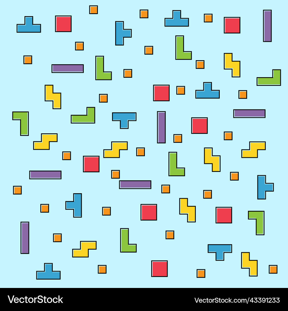 Color pixel design pattern puzzle style Color pixel design pattern puzzle style vector image