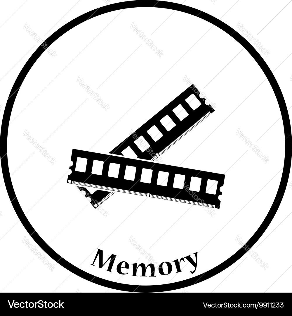 Computer memory icon vector image