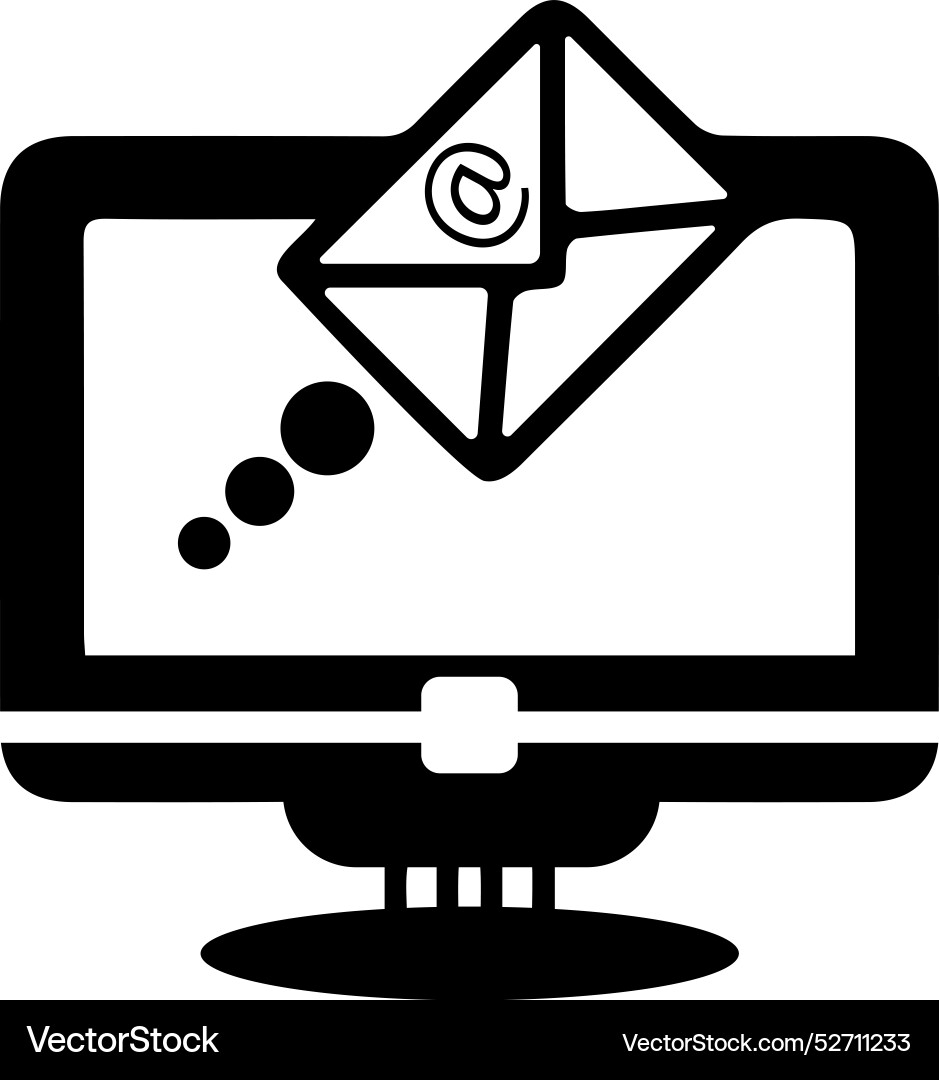 Computer send receive mail envelope Vector Image