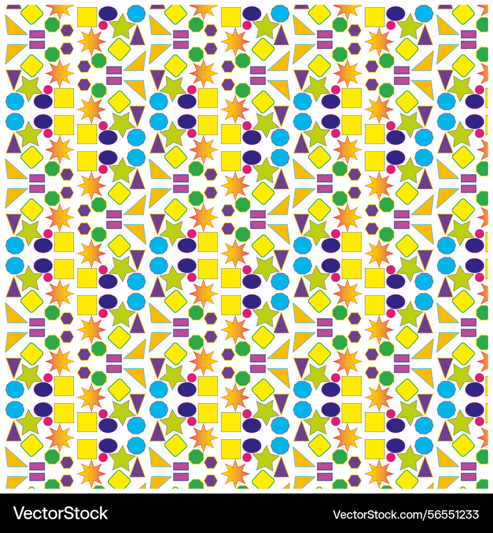 Geometric shape pattern bright form colorful Geometric shape pattern bright form colorful vector image