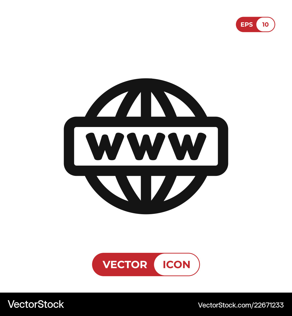 Go to web icon internetwww symbol Go to web icon internetwww symbol vector image