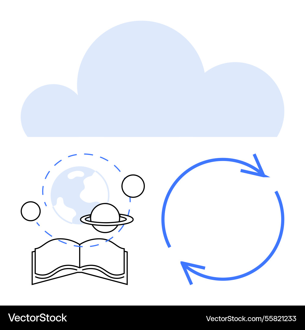 Knowledge sharing and continuous learning through Knowledge sharing and continuous learning through vector image