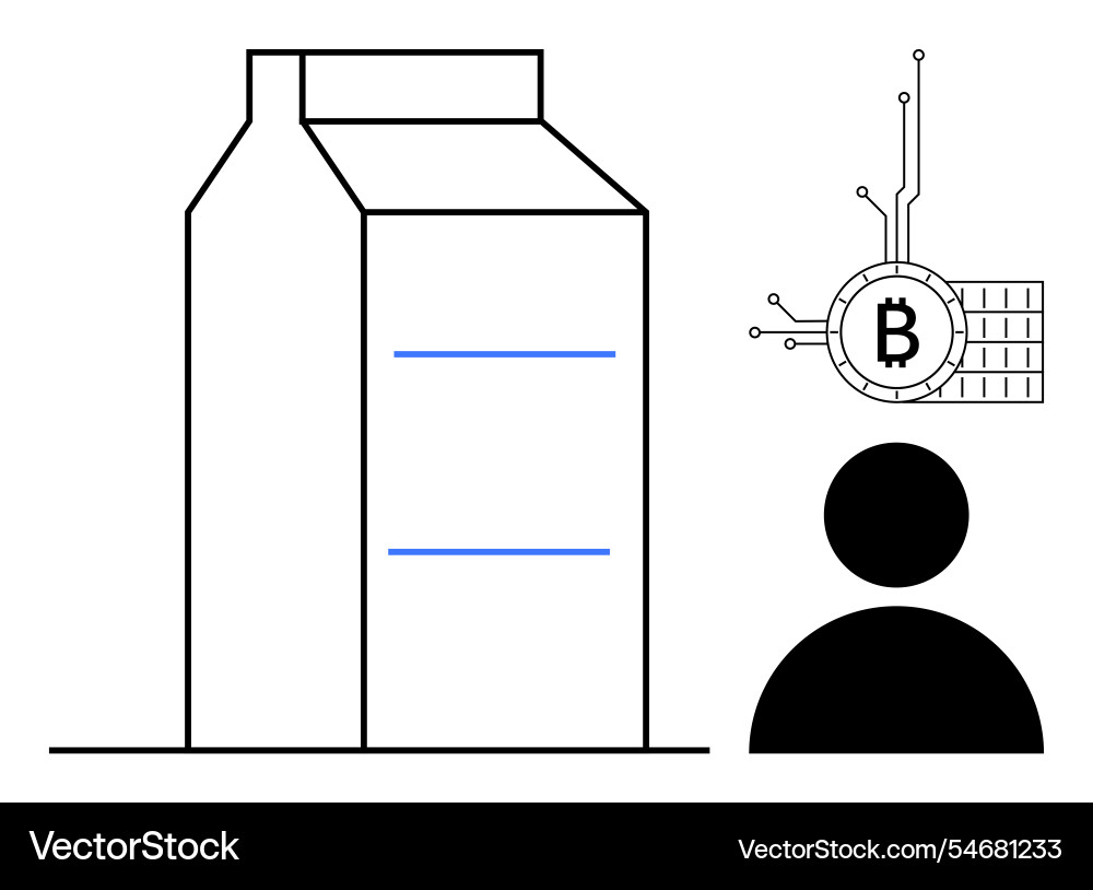 Modern representation of blockchain Vector Image