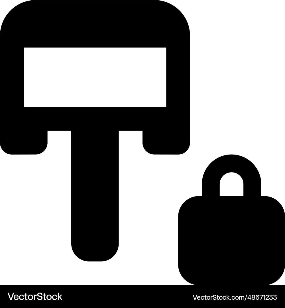 Piston a component with locking system Vector Image