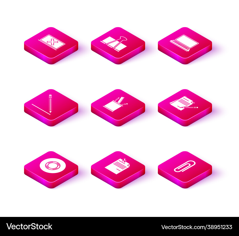 Set scotch note paper with pinned pushbutton Set scotch note paper with pinned pushbutton vector image