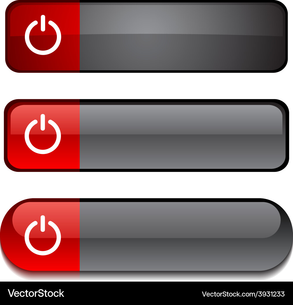 Switch button set Vector Image