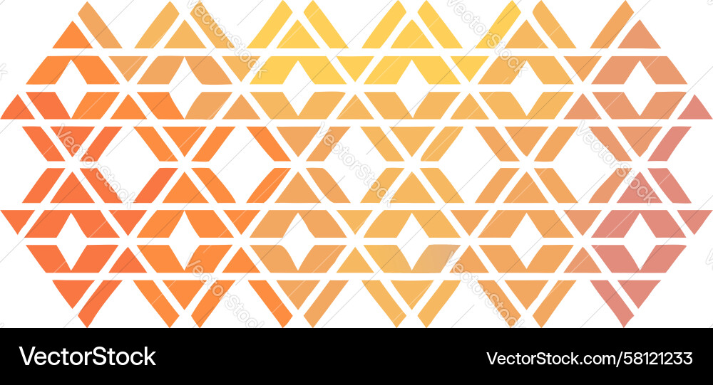 Warm Interlocking Triangle Gradient Vector Image