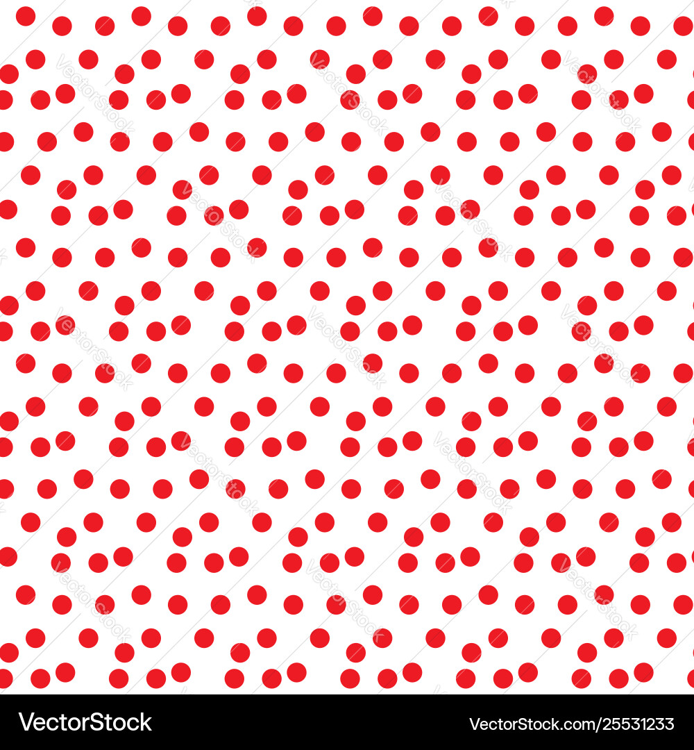 White background random scattered circle red dots White background random scattered circle red dots Vector Image