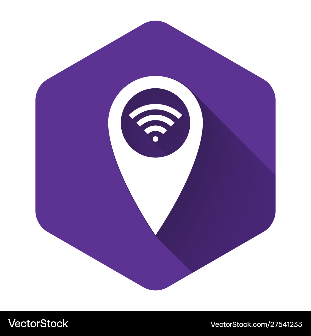 White pointer map with wifi internet signal White pointer map with wifi internet signal vector image