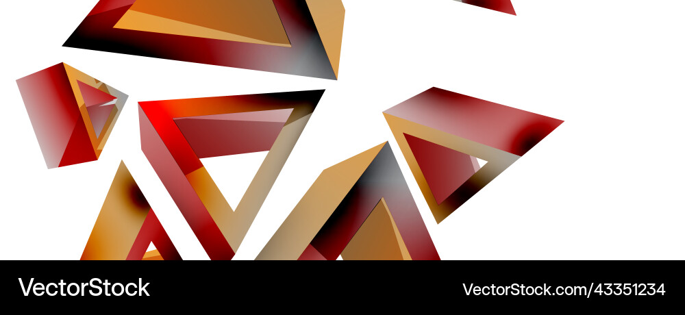 3d triangle abstract background basic shape 3d triangle abstract background basic shape Vector Image