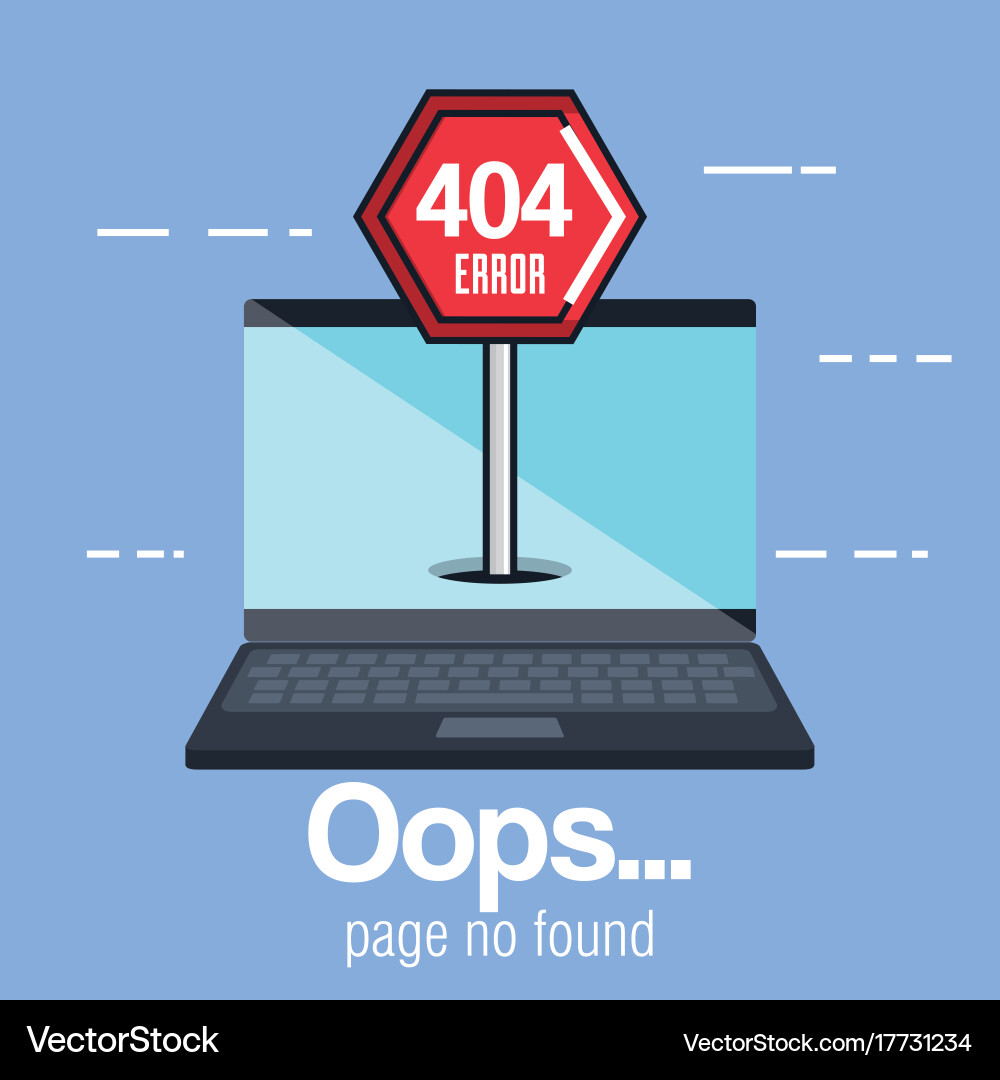 404 connection error icons vector image