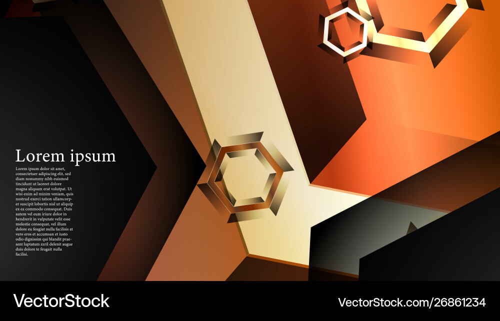 Abstract background with gradient hexagon shapes vector image
