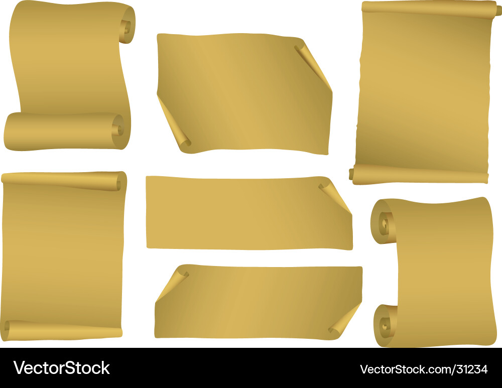 Antique Scroll Document Vector Image
