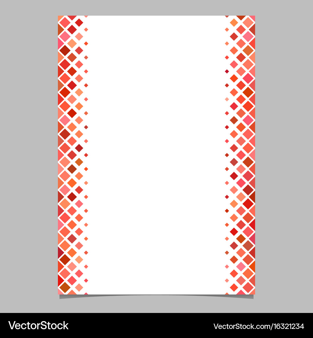 Brochure template from red diagonal square pattern vector image