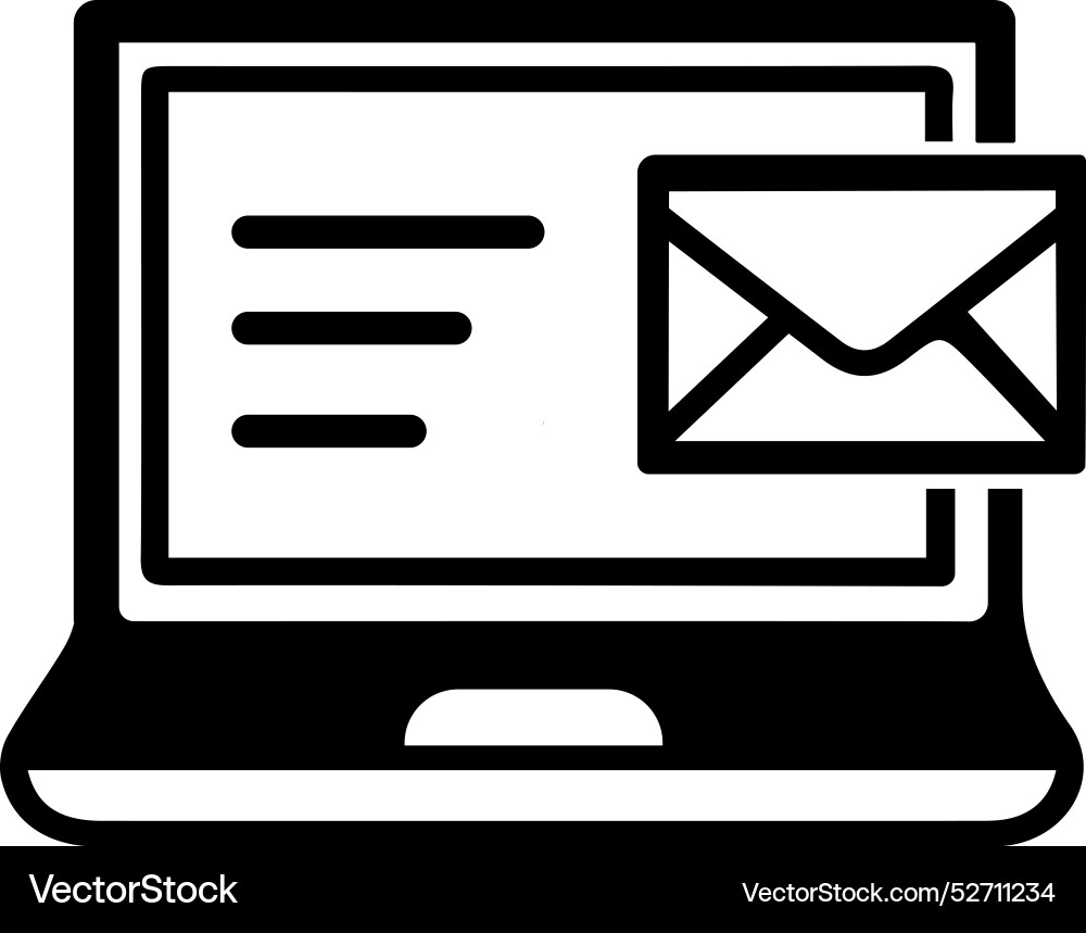 Computer send receive mail envelope Vector Image