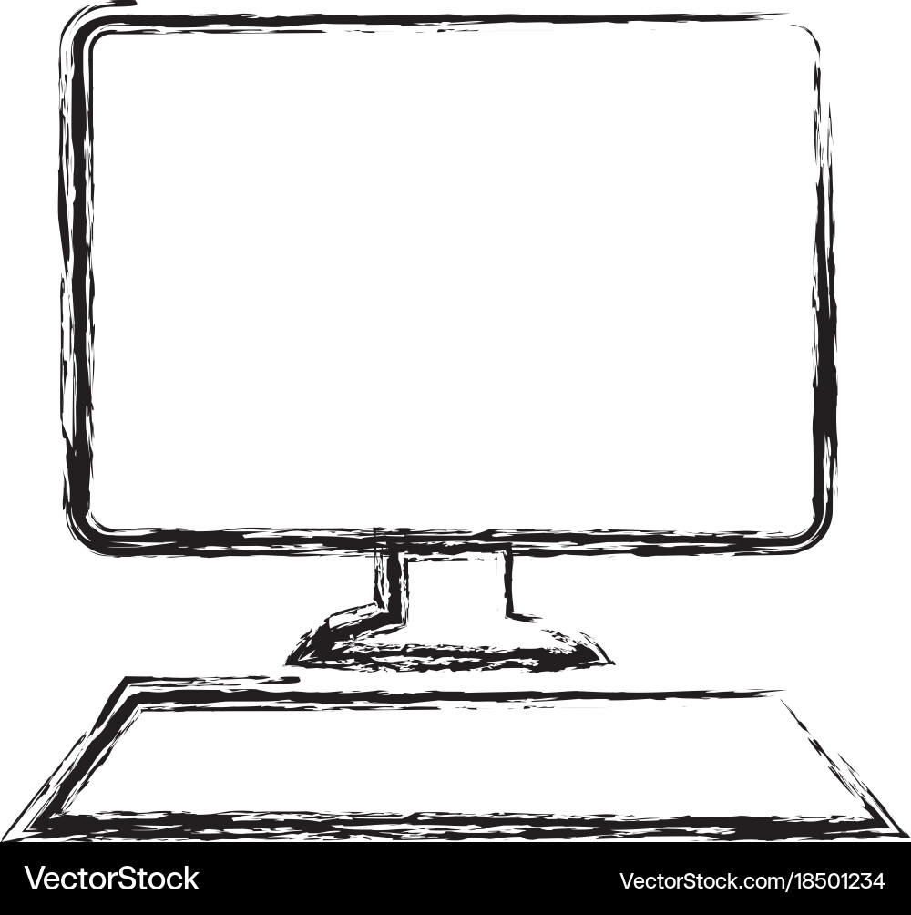 Desktop computer isolated icon vector image