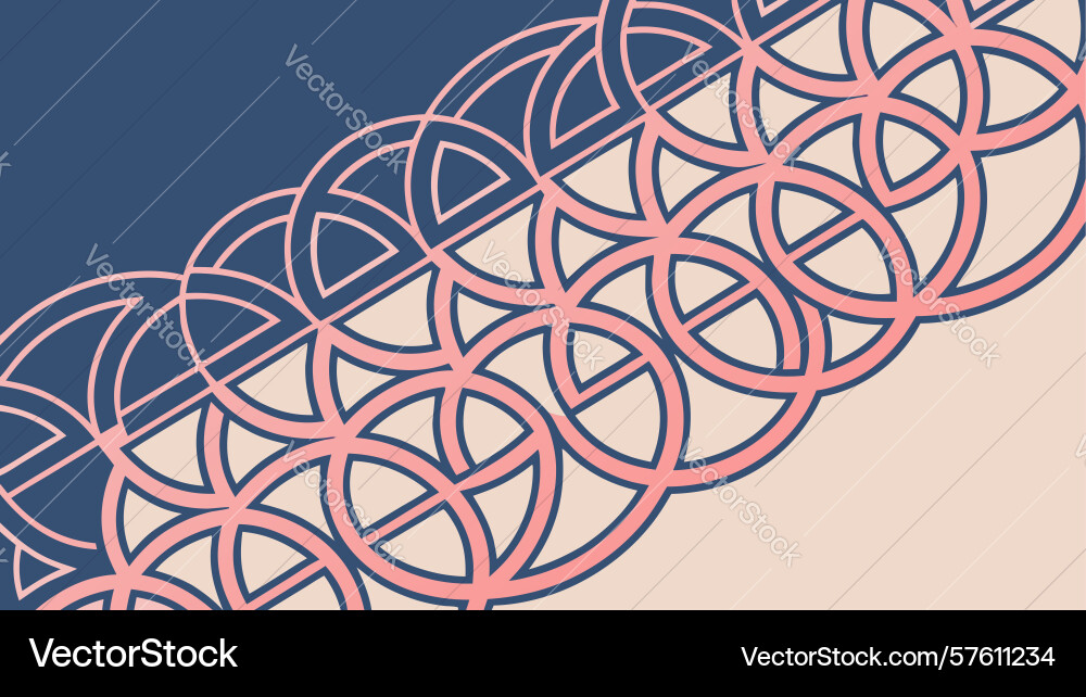 Elegant overlapping rings abstract pattern vector image