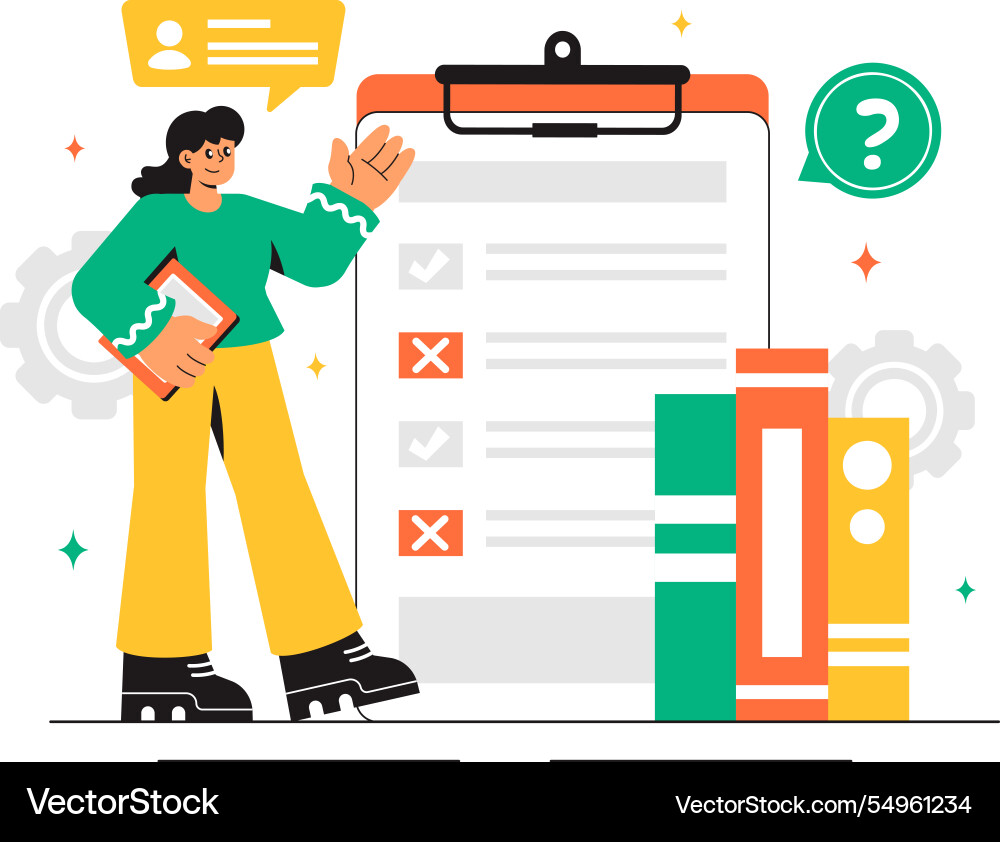 Examination paper featuring an online exam answer Examination paper featuring an online exam answer vector image