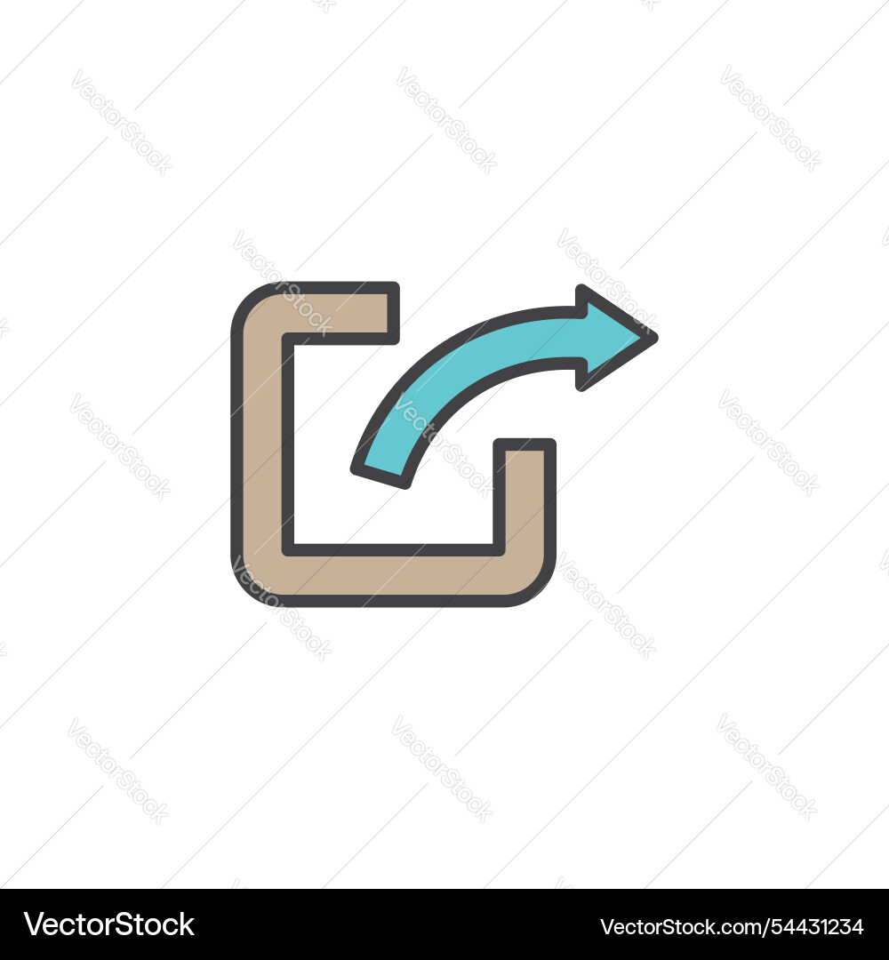 Export icon in colored version Export icon in colored version vector image